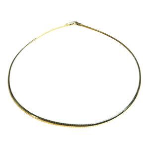 Vintage Gold Tone Omega Chain Collar Length Necklace